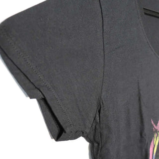 Def Leppard - Vintage Circle Design - Ladies Black T-Shirt Def Leppard