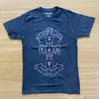 GNR - AFD Monochrome - Faded Wash Black T-Shirt Guns N' Roses