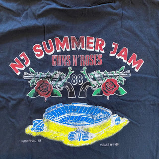 GNR - NJ Summer Jam 1988 (w/ Back Print) - Black T-Shirt Guns N' Roses