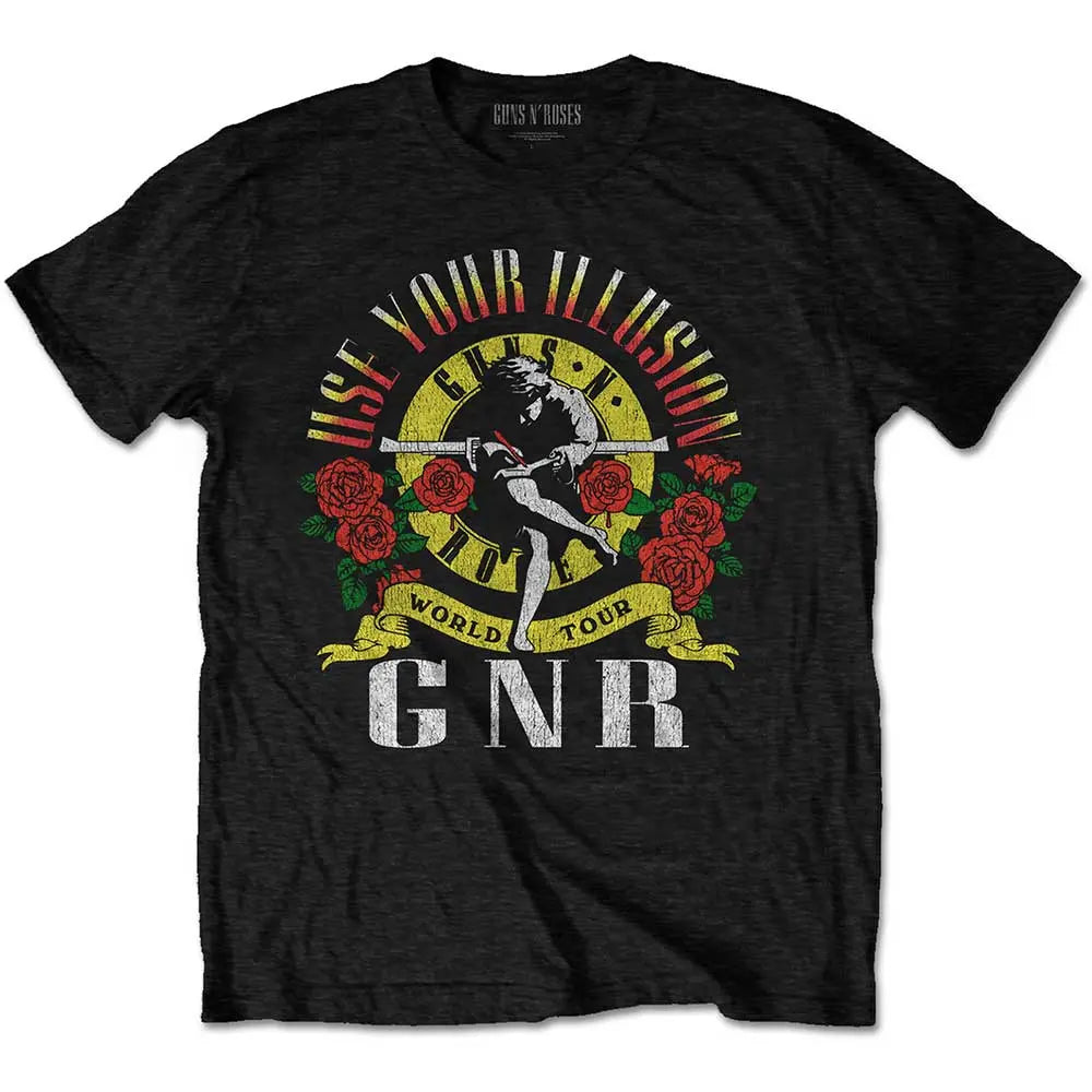 GUNS N' ROSES WORLD TOUR '07 Tシャツ Official GNR - UYI World Tour - Black T-Shirt | Twisted NZ