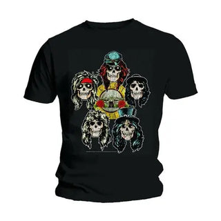 GNR - Vintage Heads - Black T-Shirt Guns N' Roses