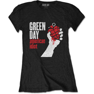 Green Day - American Idiot - Ladies Black T-Shirt Green Day