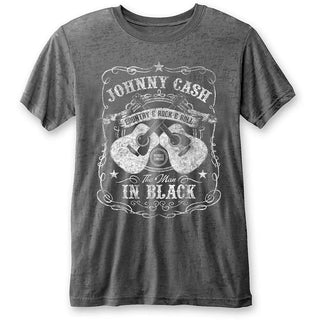 Johnny Cash - The Man in Black - Grey T-Shirt Johnny Cash