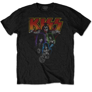 KISS - Neon Band - Black T-Shirt Kiss