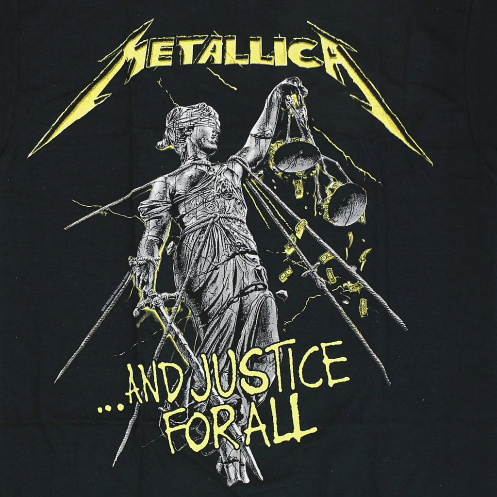 Metallica - Justice For All - Black T-Shirt (w/Back – Twisted Thread