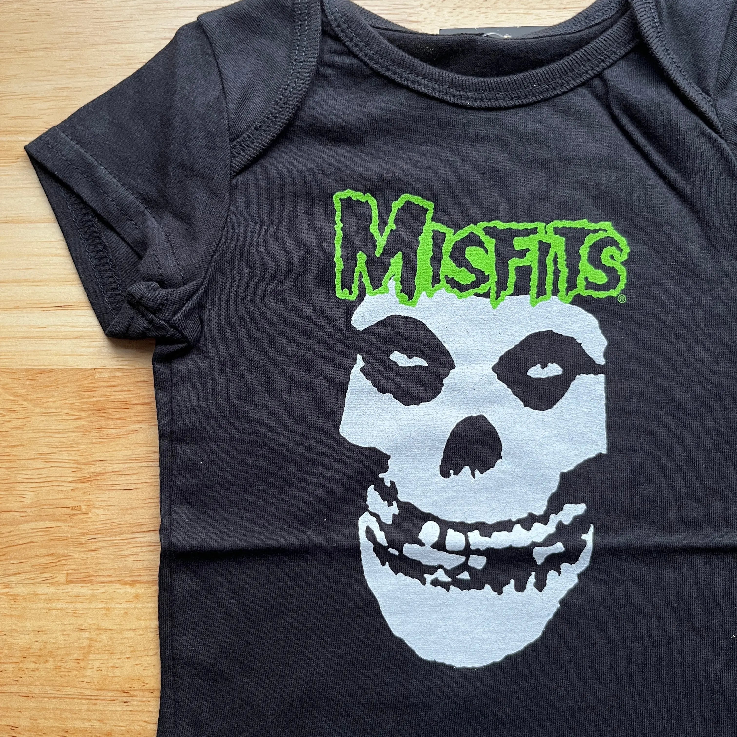 Misfits Skull Baby Black Onesie