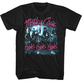 Motley Crue - Girls Girls Girls - Black T-Shirt Motley Crue