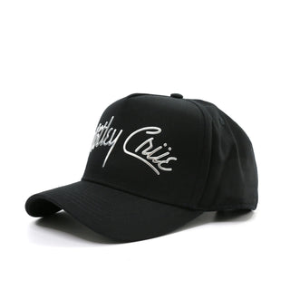 Motley Crue - Silver Logo - Black Baseball Cap Motley Crue