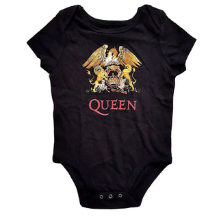 Queen - Classic Crest - Baby Black Onesie Queen