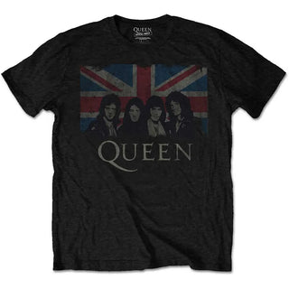 Queen - Union Jack - Black T-Shirt Queen